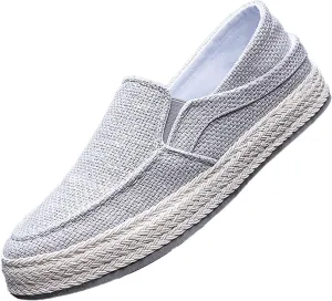2022 Men's New Spring and Autumn Fisherman's Shoes Canvas Thick Soled Slip On Shoes Leather Tennis Shoes for Men Casual