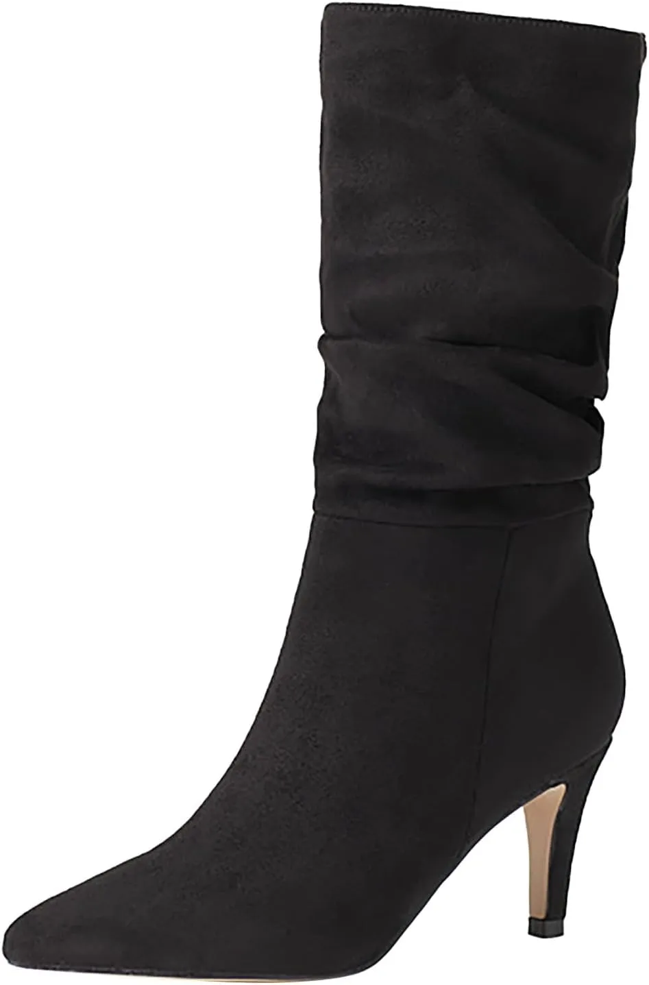 2023 Fall High Heeled Suede Mid Heeled Sexy Pointed Toe Fashion Boots Women's Shoes Glam Boots