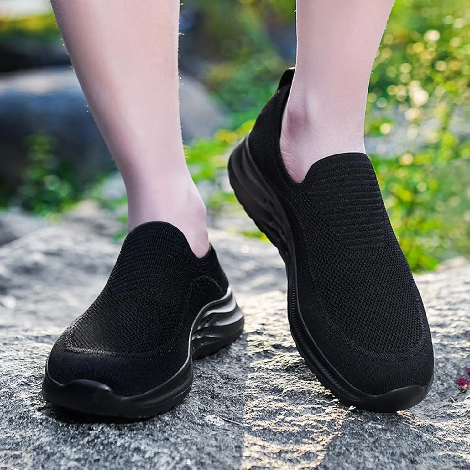 Arch Support Sports Shoes for Men Lightweight Cushion Sneaker Convenient Slip On Shoes Jogging Walking Sneaker