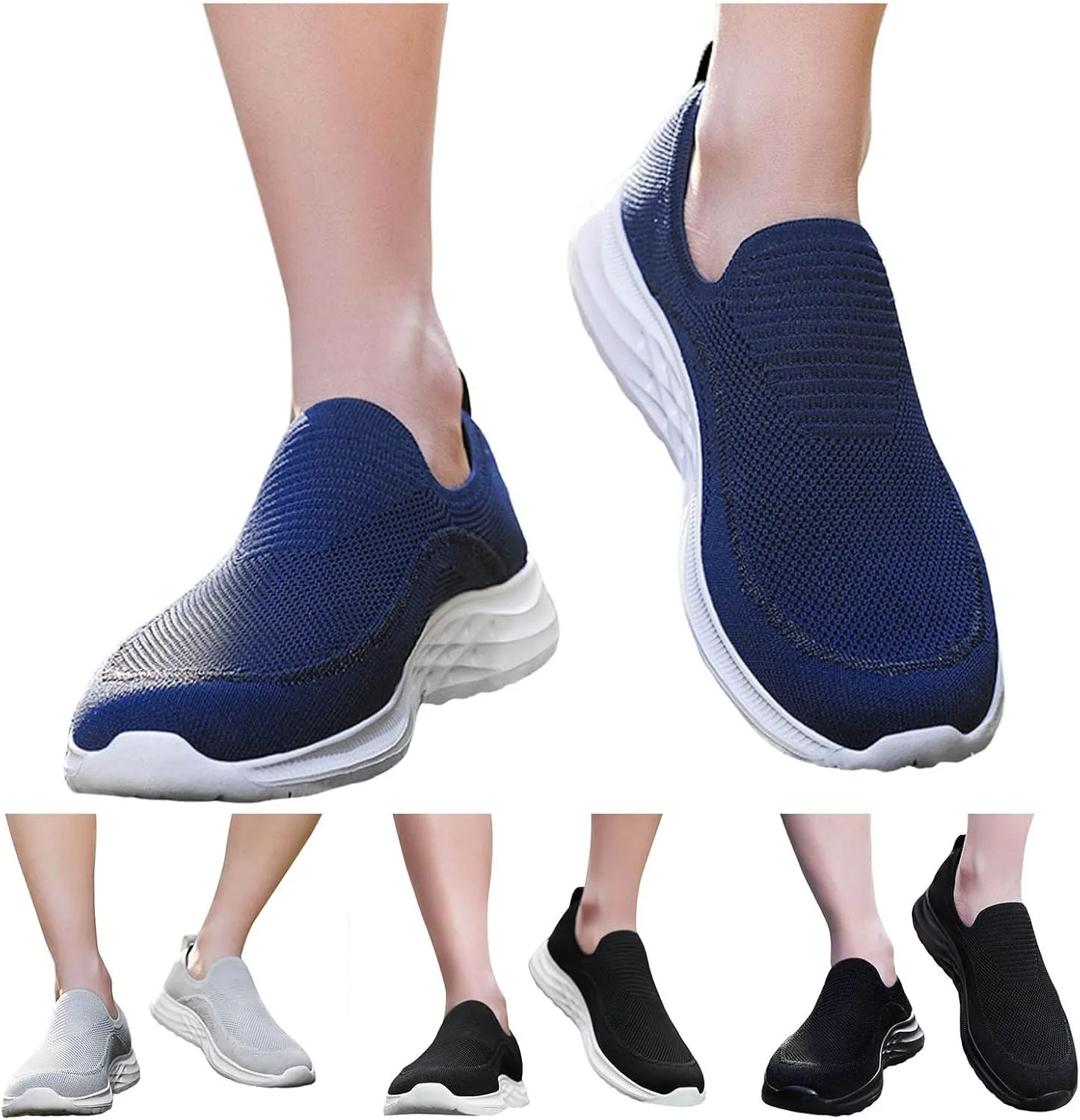 Arch Support Sports Shoes for Men Lightweight Cushion Sneaker Convenient Slip On Shoes Jogging Walking Sneaker