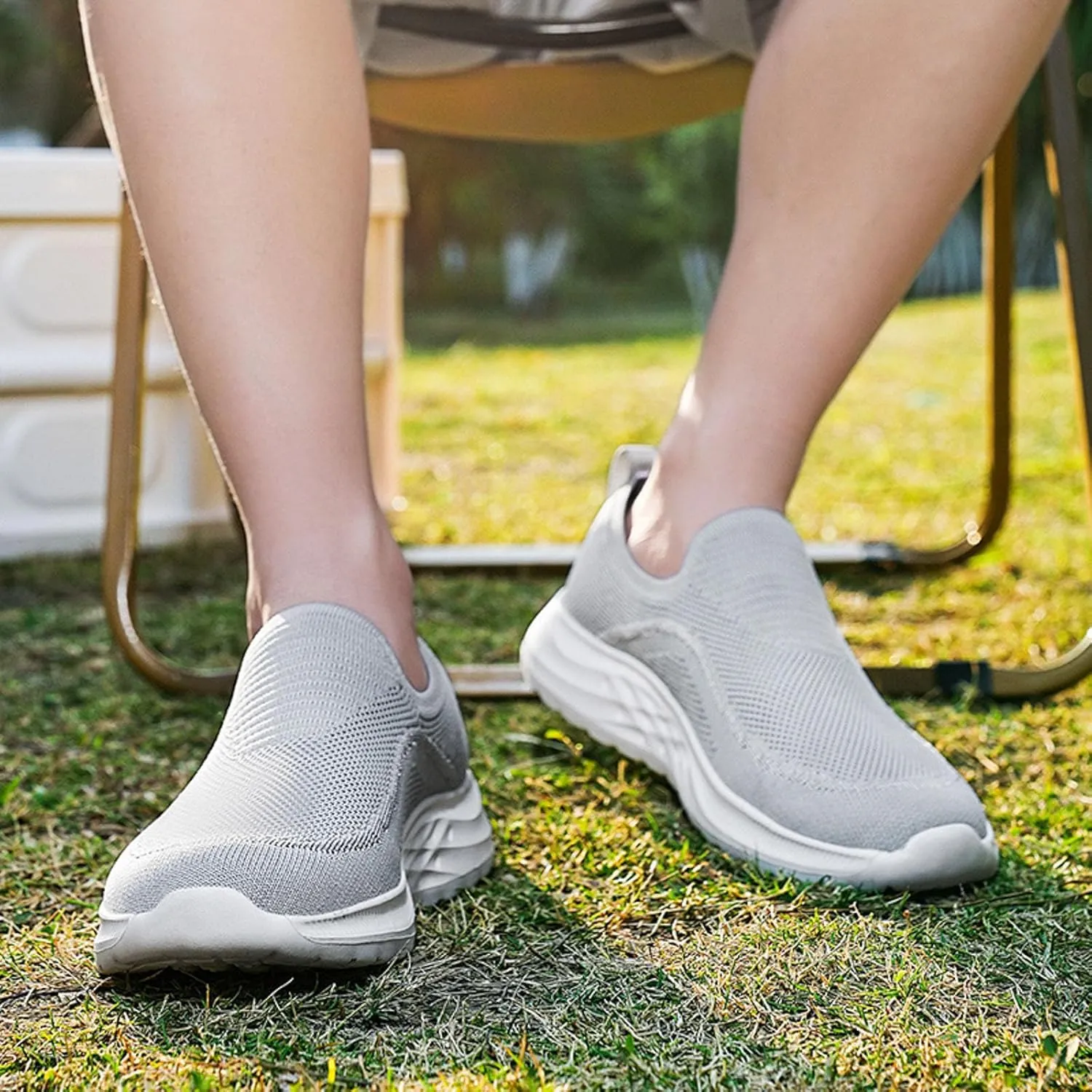 Arch Support Sports Shoes for Men Lightweight Cushion Sneaker Convenient Slip On Shoes Jogging Walking Sneaker