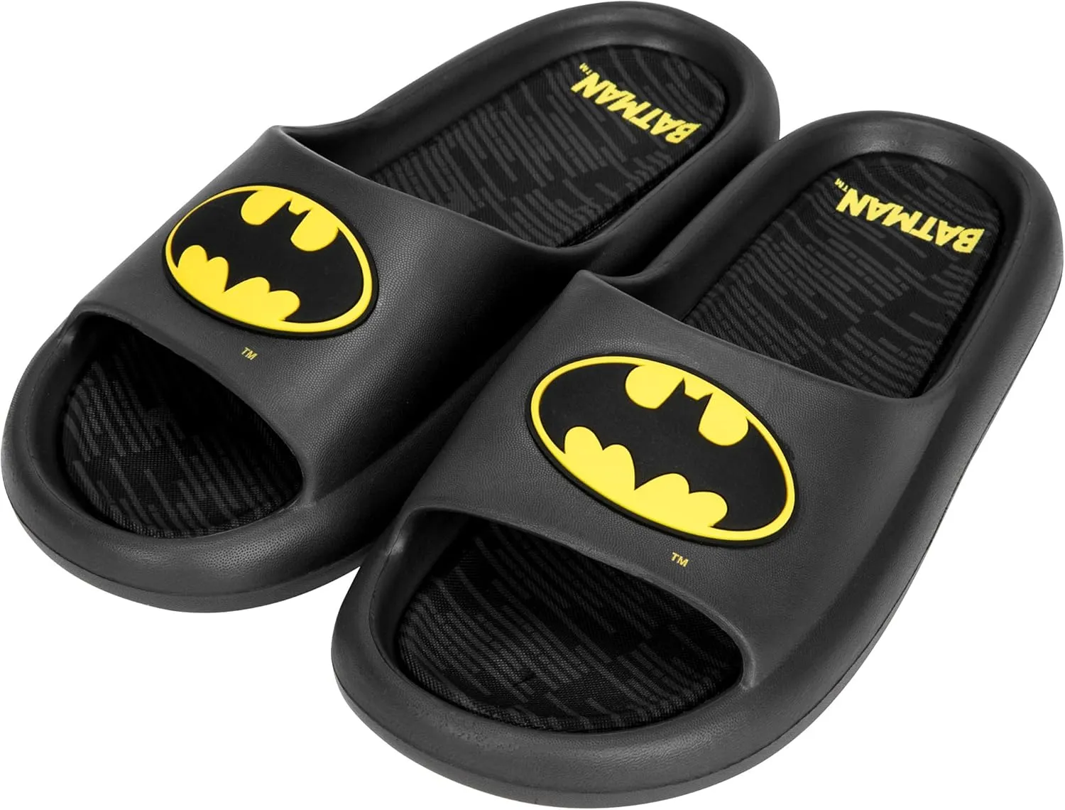 Batman Logo Men's Cloud Comfort Foam Slide Sandals, EMBT7150MM