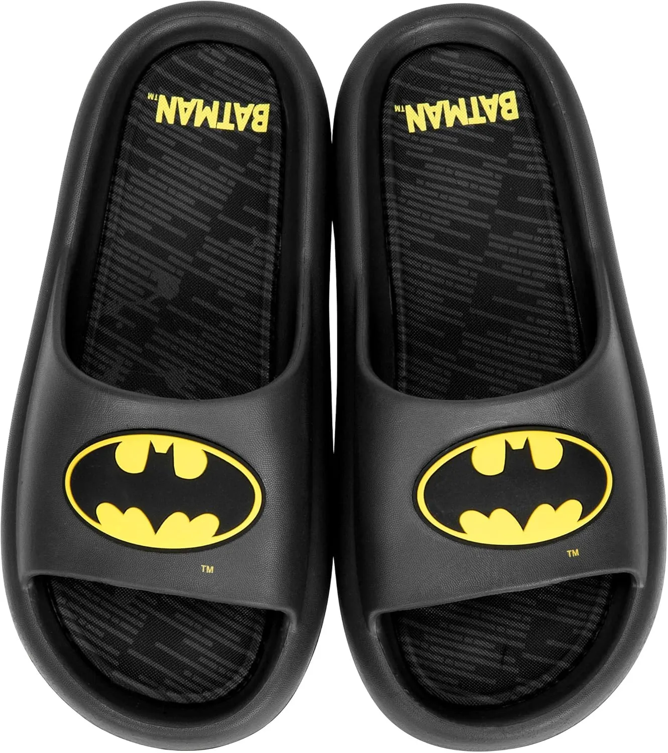 Batman Logo Men's Cloud Comfort Foam Slide Sandals, EMBT7150MM