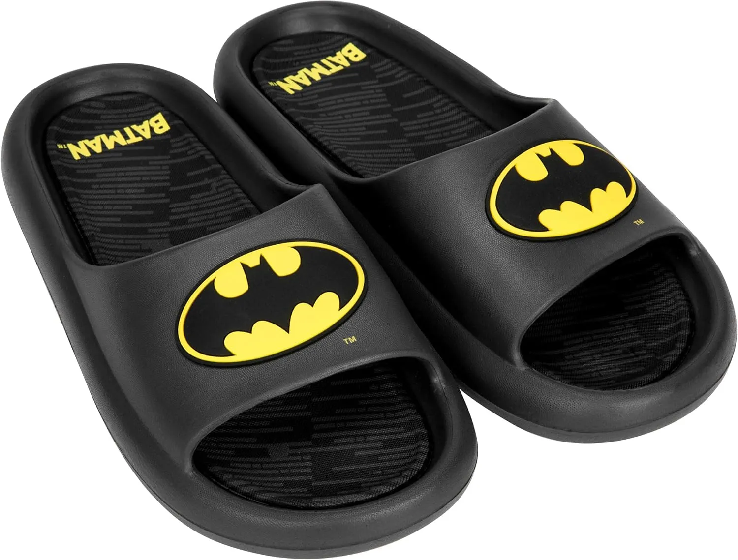 Batman Logo Men's Cloud Comfort Foam Slide Sandals, EMBT7150MM