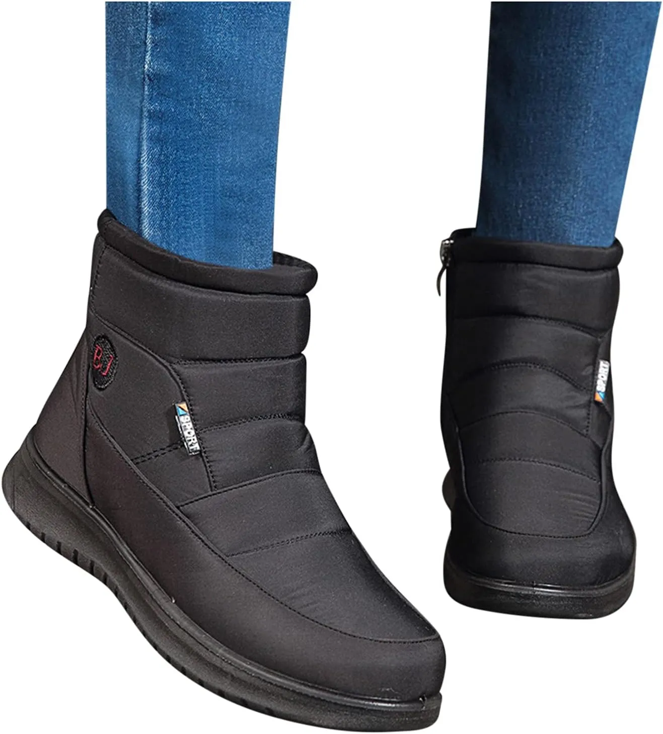 Booties for Women for Fall Womens Ankle Boots Low Heel Leather Ankle Flat Boots for Women Tall Ankle Boots Low Heel Ankle Rain Boots for Women 2024 Ankle Cowboy Boots for Women