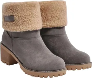 Boots for Women Ankle High Ankle Boot for Women 2024 Chunky Heel Ankle Booties Slip On Shoes Women Women's Ankle Boots Low Heel Short Fall Booties Womens Rain Boots