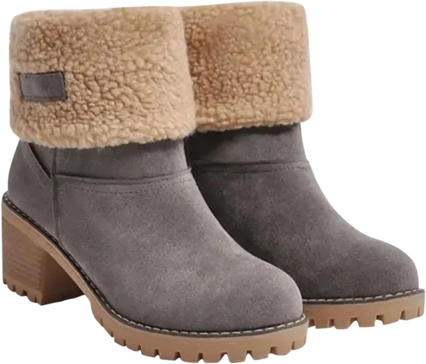 Boots for Women Ankle High Ankle Boot for Women 2024 Chunky Heel Ankle Booties Slip On Shoes Women Women's Ankle Boots Low Heel Short Fall Booties Womens Rain Boots