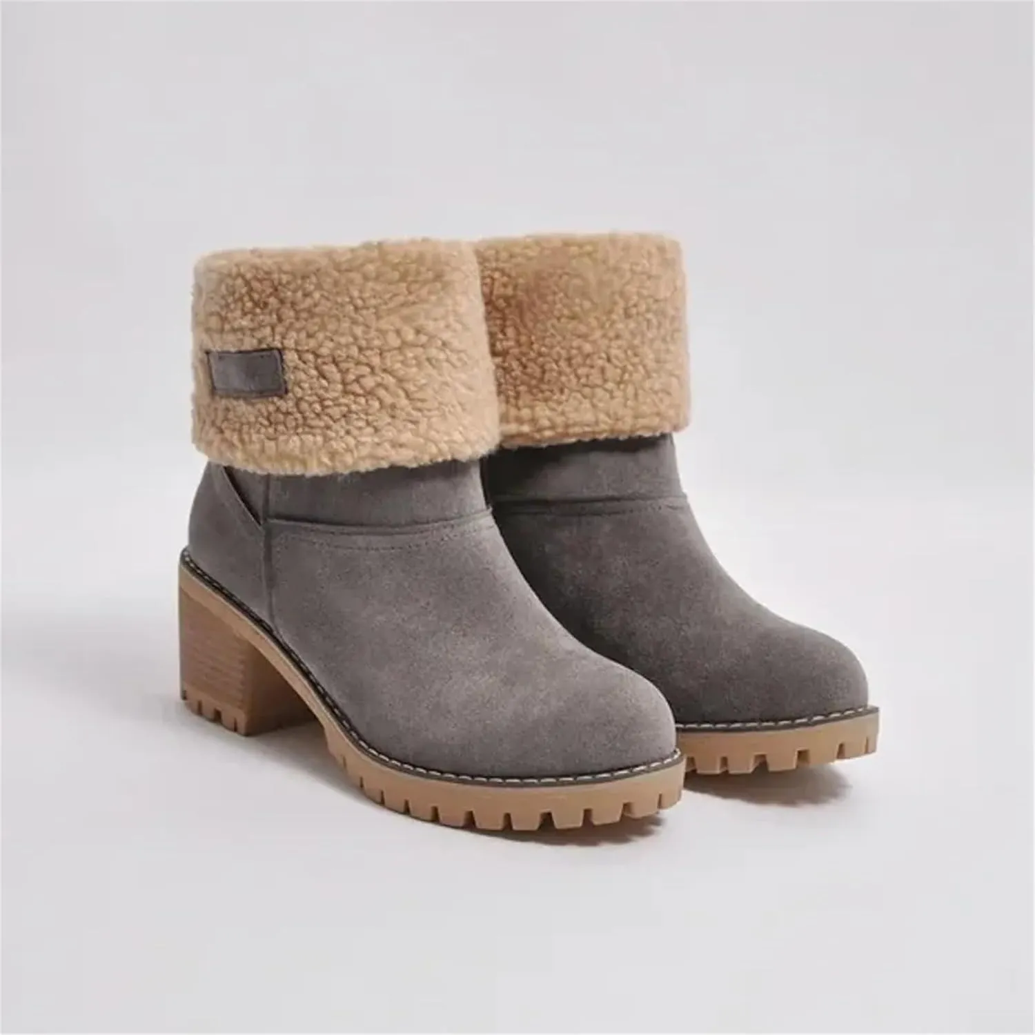 Boots for Women Ankle High Ankle Boot for Women 2024 Chunky Heel Ankle Booties Slip On Shoes Women Women's Ankle Boots Low Heel Short Fall Booties Womens Rain Boots