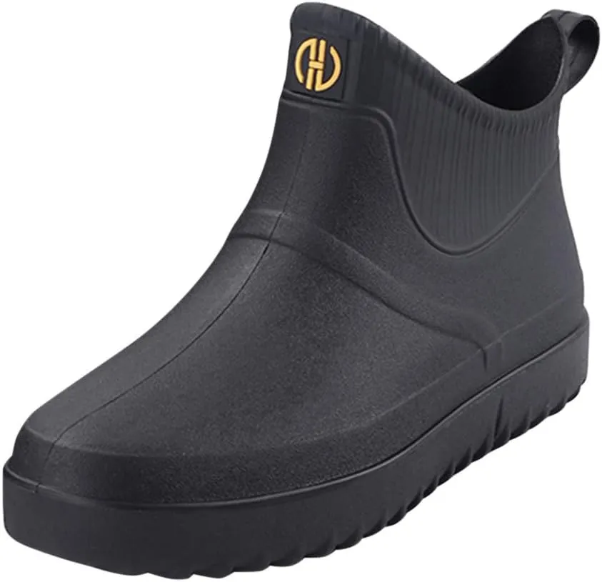 Boots Slip Water On Outdoor Men Rain Ankle Casual Short Fashion Shoes Men's casual shoes Dress Shoes Comfortable, 8