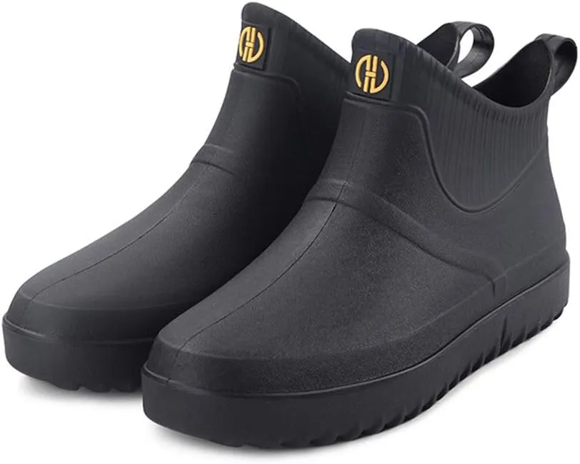 Boots Slip Water On Outdoor Men Rain Ankle Casual Short Fashion Shoes Men's casual shoes Dress Shoes Comfortable, 8