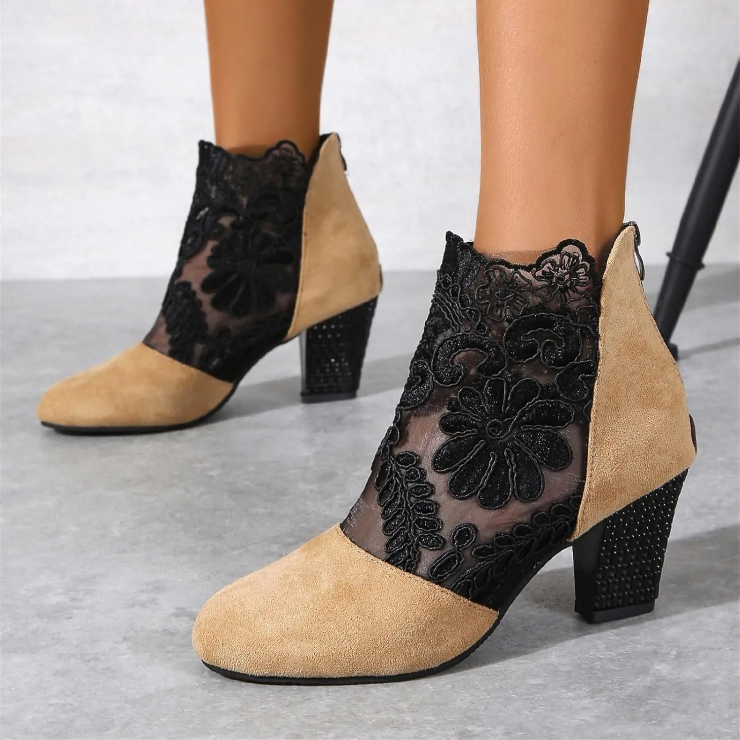 Boots Women Beige Boots for Women Cow Boots for Women Wide Calf Boots Women'S Ankle Boots & Booties Comfort White Boots Men