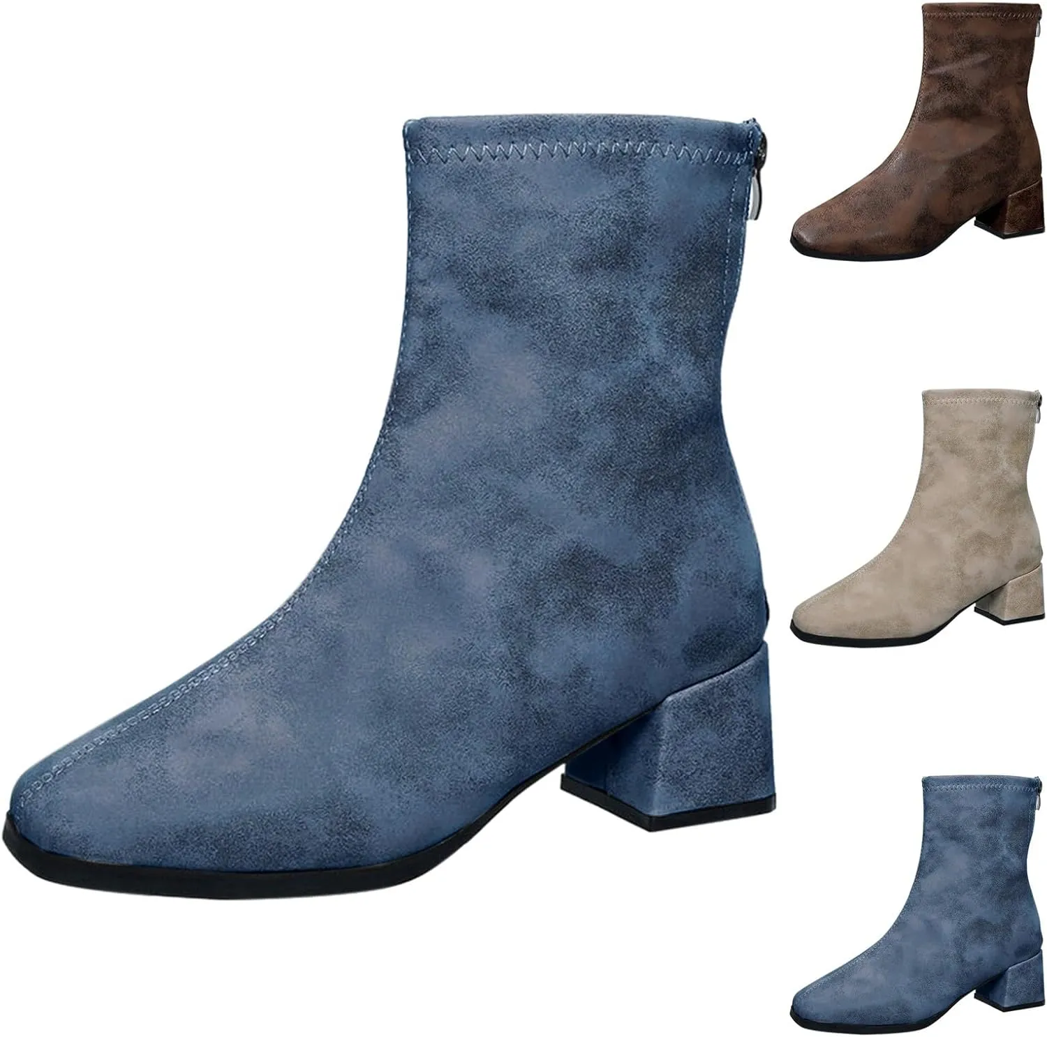 Boots Women Beige Boots for Women Cow Boots for Women Wide Calf Boots Women'S Ankle Boots & Booties Comfort White Boots Men