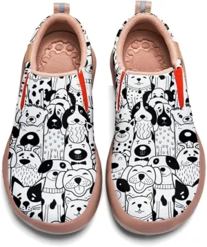Boys Slip On Shoes Girls Loafers Cartoon Painted Sneakers