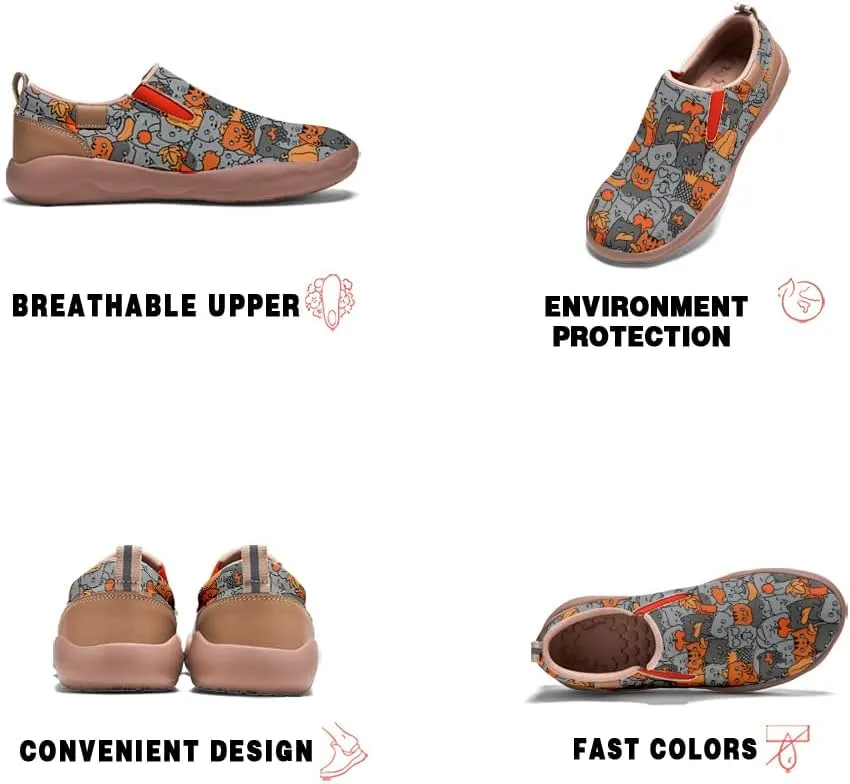 Boys Slip On Shoes Girls Loafers Cartoon Painted Sneakers
