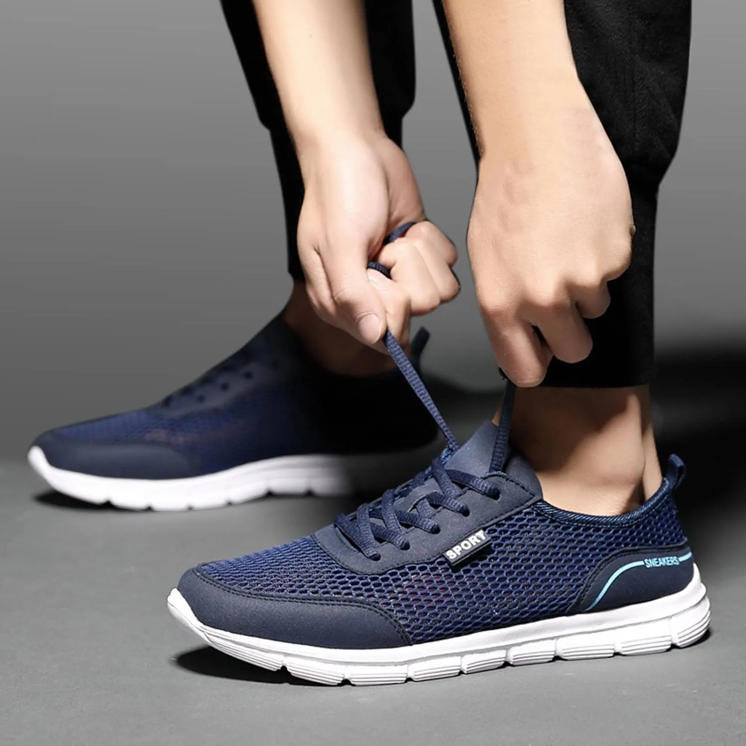 Breathable Walking Shoes for Men Casual Sneaker Mesh Breathable Walking Shoe Men's Sport Breathable Mesh Shoes
