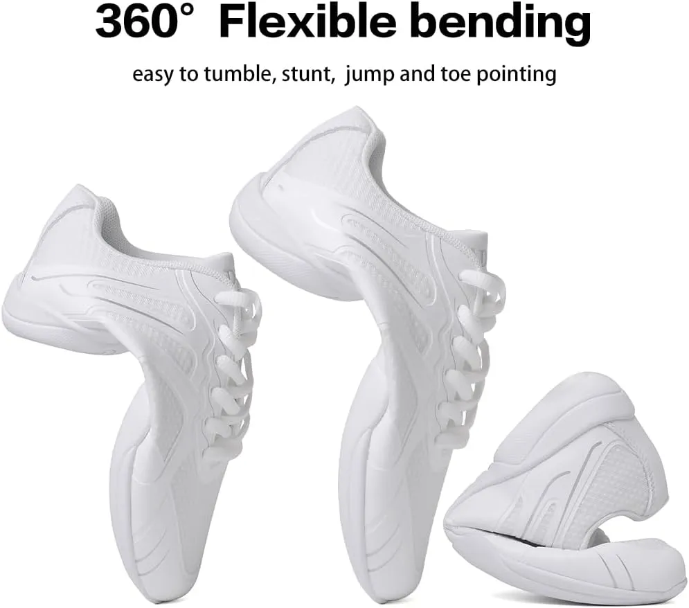 CADIDL Cheer Shoes Women White Cheerleading Dance Shoes
