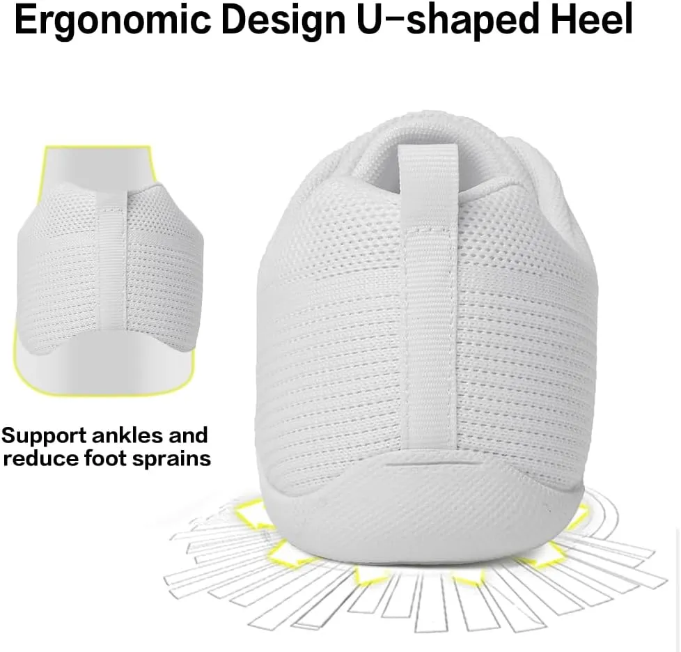 CADIDL Cheer Shoes Women White Cheerleading Dance Shoes
