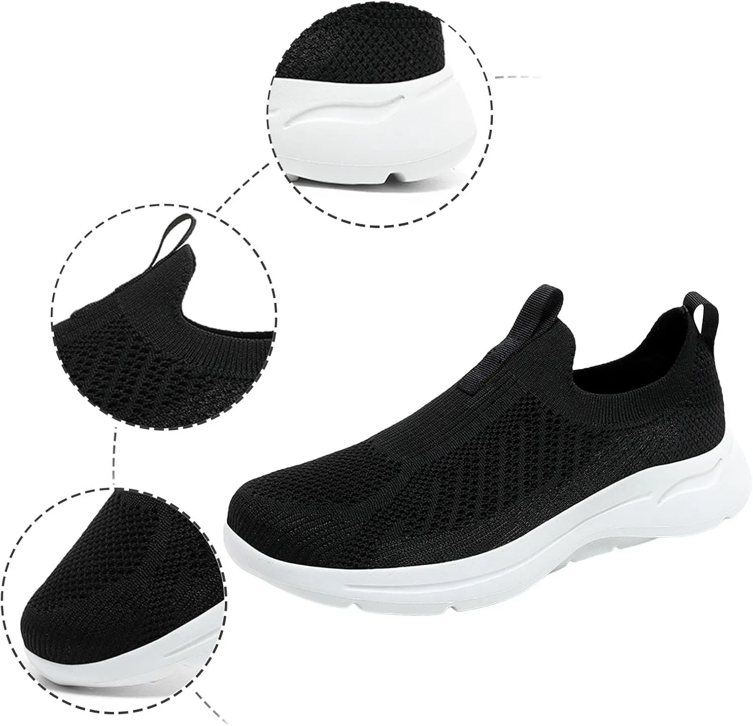 Casual Shoes for Men Men Sports Shoes Fashionable New Pattern Simple Solid Color Lightweight Fitting Comfortable Flat