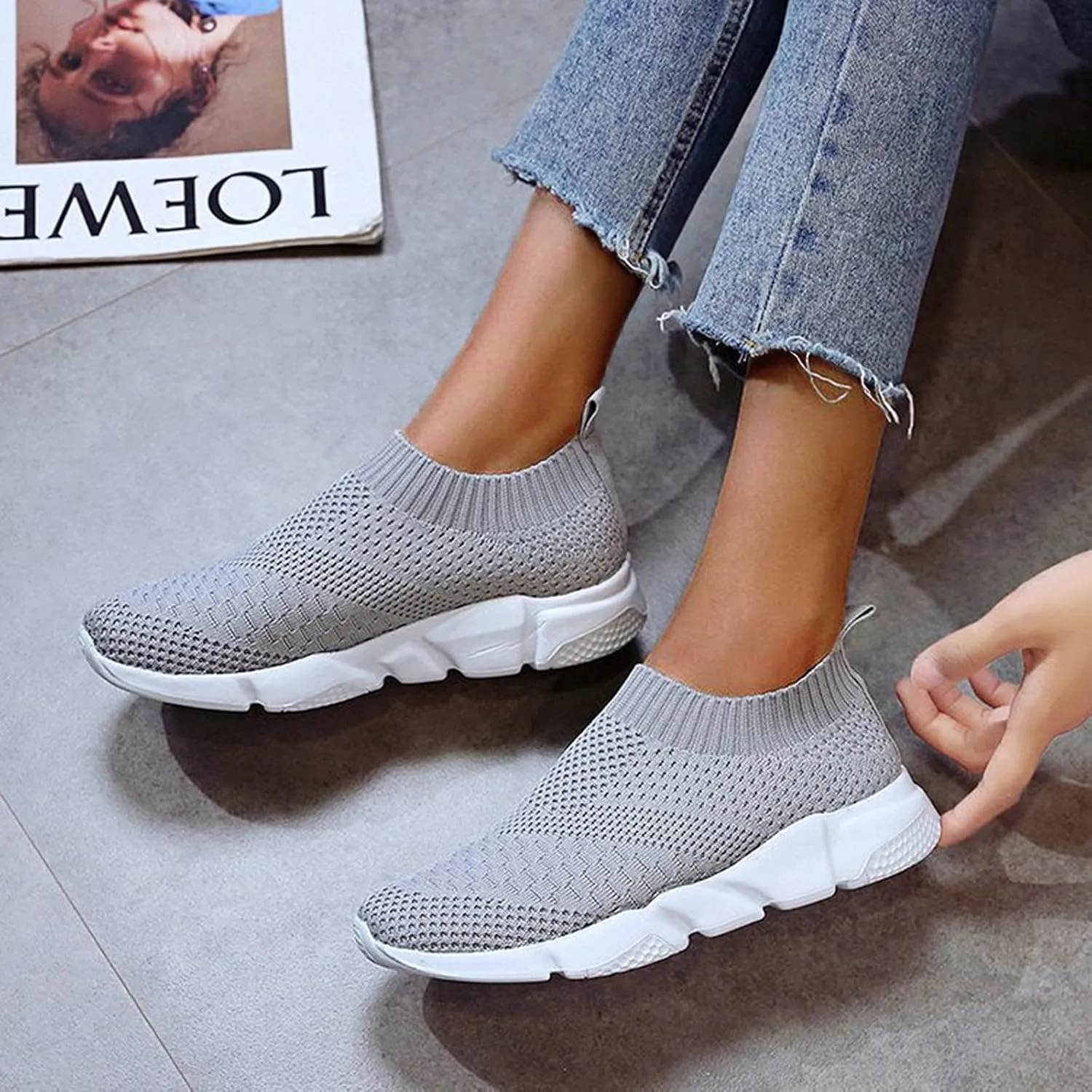 Casual Sneakers for Women Platform Tenis para Caminar Y Correr De Mujer Comodos Hiking Shoes Women Lightweight All Weather Sneakers for Women Fashion Platform White Womens Shoes Casual Slip Ons Mules