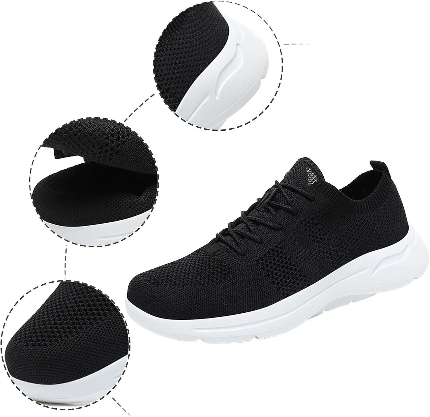 Casual Walking Shoes Men Sports Shoes Fashionable New Pattern Simple and Pure Color Mesh Breathable and Comfortable Flat