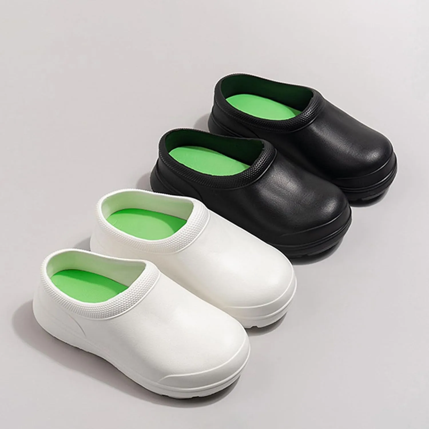Chef Shoes Non Slip Clogs Work Kitchen Shoes Zapatos De Chef for Mens Slippers Plaid