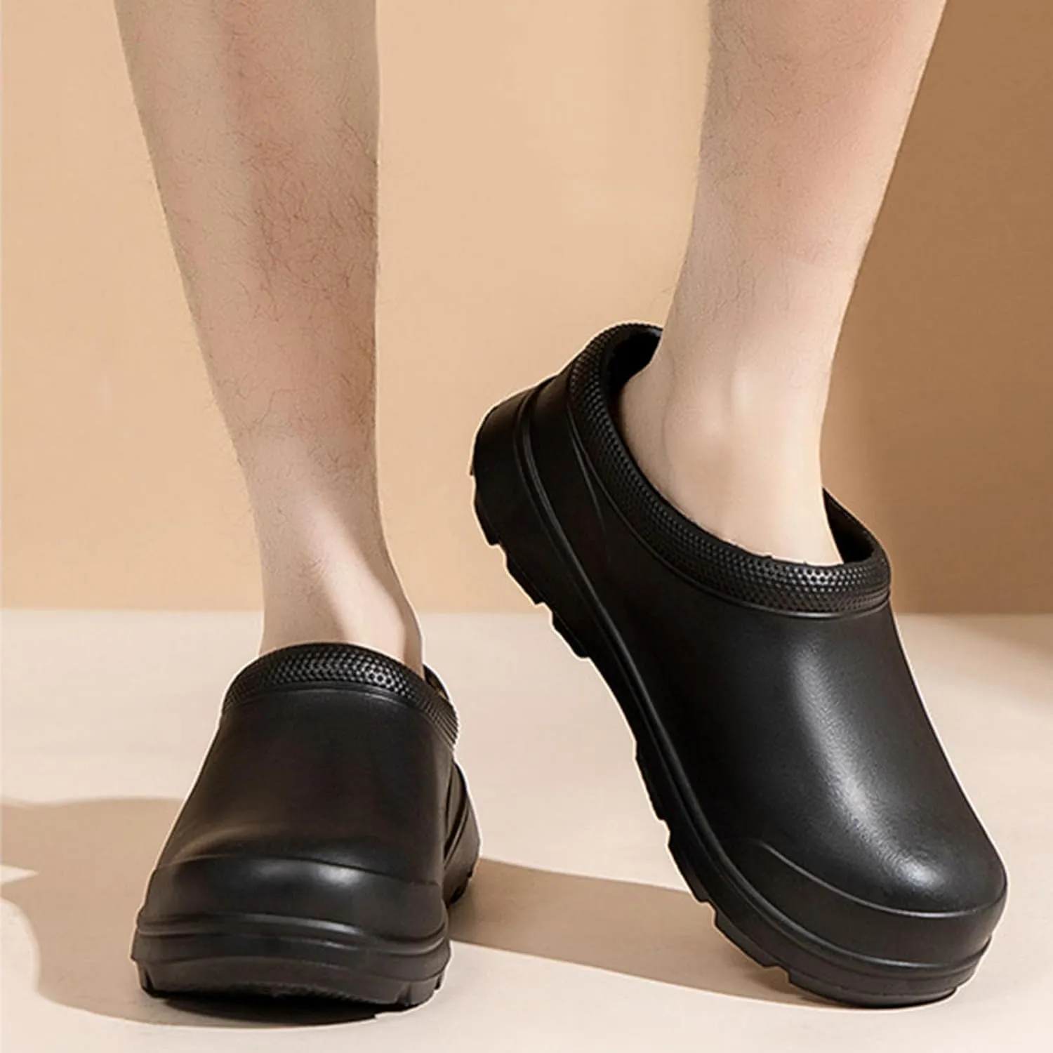 Chef Shoes Non Slip Clogs Work Kitchen Shoes Zapatos De Chef for Mens Slippers Plaid