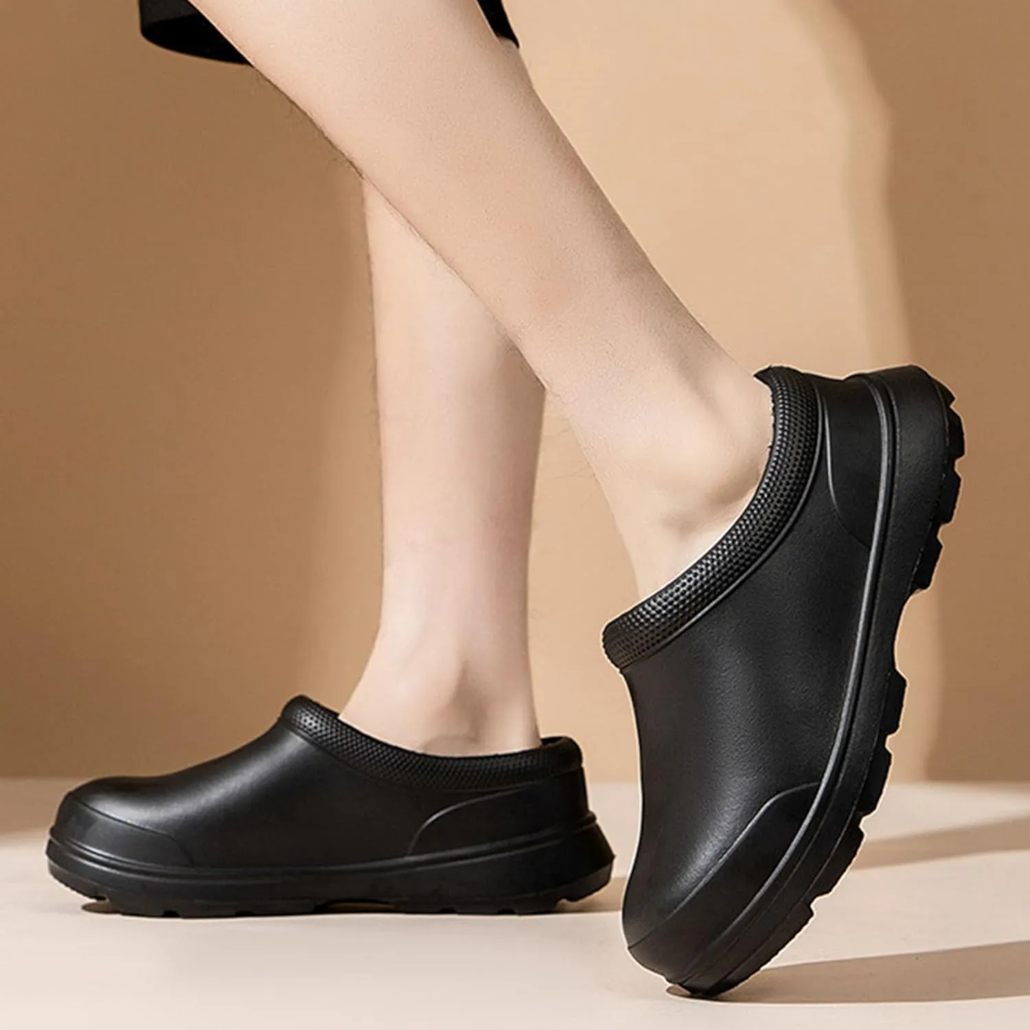 Chef Shoes Non Slip Clogs Work Kitchen Shoes Zapatos De Chef for Mens Slippers Plaid