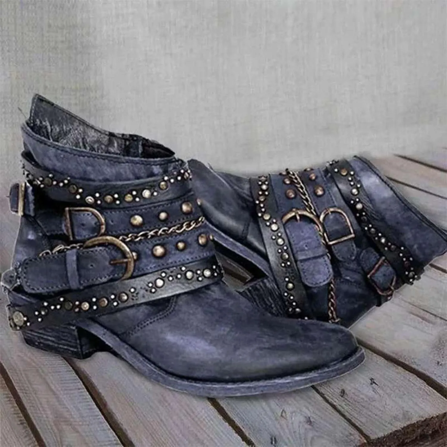 Chelsea Bootie Womens Lace Up Ankle Boots Wide Width High Ankle Boots Low Heel Womens 2024 High Heel Ankle Boots with Buckle Women's Ankle Boots Low Heel Comfortable Lace Ankle Boots