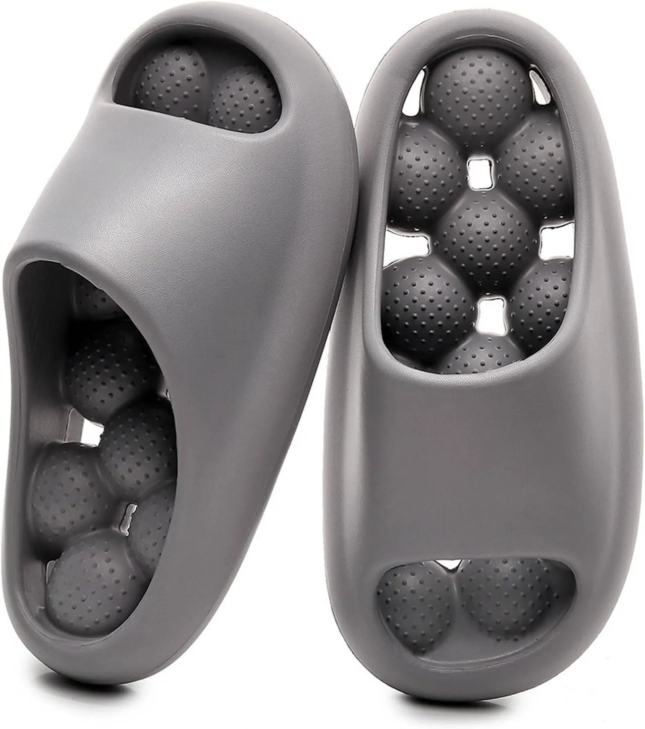 Cloud Slides Non Slip Quick Drying Bathroom Slippers for Women Men Lightweight Beach Sandals with Drain Holes
