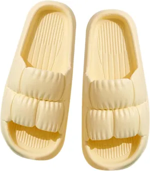 Cloud Slippers for Women and Men Home Couple Shoes Indoor Outdoor Soft Soled Pillow Slippers Super Comfy Non-Slip Bathroom Shower Slides Unisex