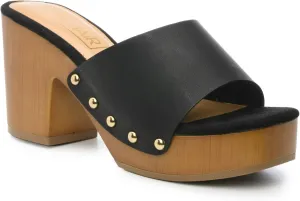 CLOUDAIR Womens Heeled Sandals - Stylish Round Toe Chunky Block Heels for Party & Dating - Open Toe Slip-on High Heel Summer Sandals