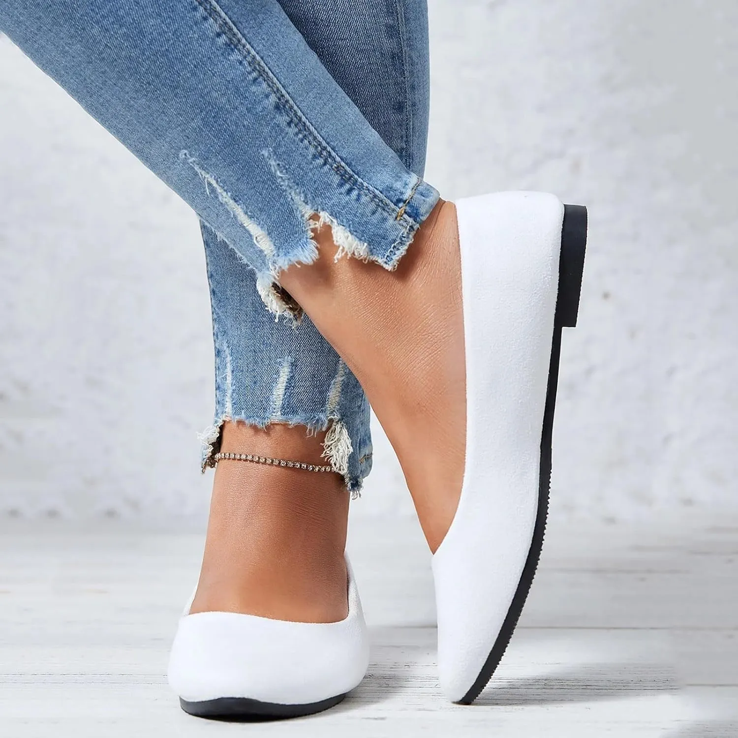 Comfortable & Light-Weight Flat Women's Shoes Pointed Toe Ballet Shoes for Women Slip On Comfortable Dress Work Walking Casual
