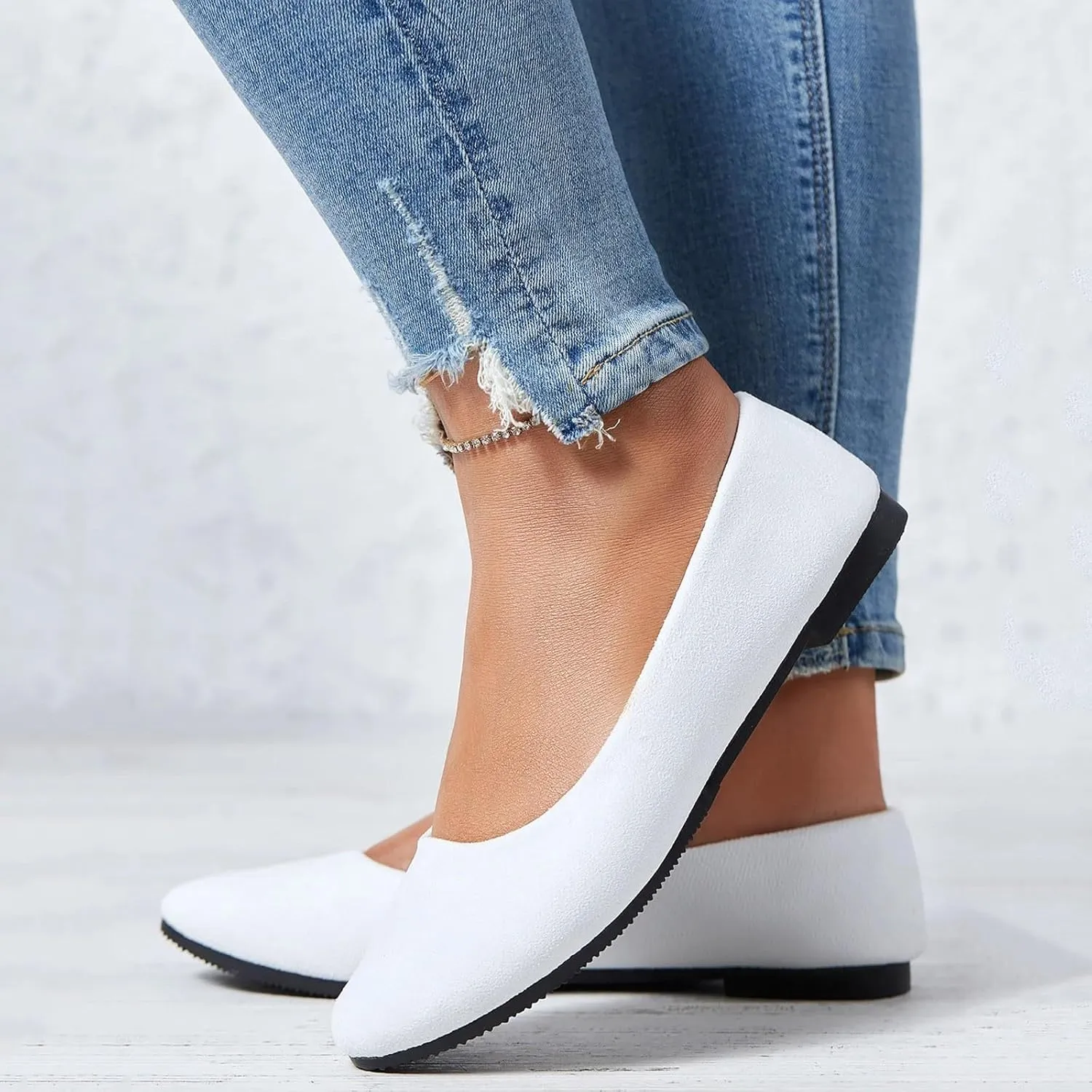 Comfortable & Light-Weight Flat Women's Shoes Pointed Toe Ballet Shoes for Women Slip On Comfortable Dress Work Walking Casual