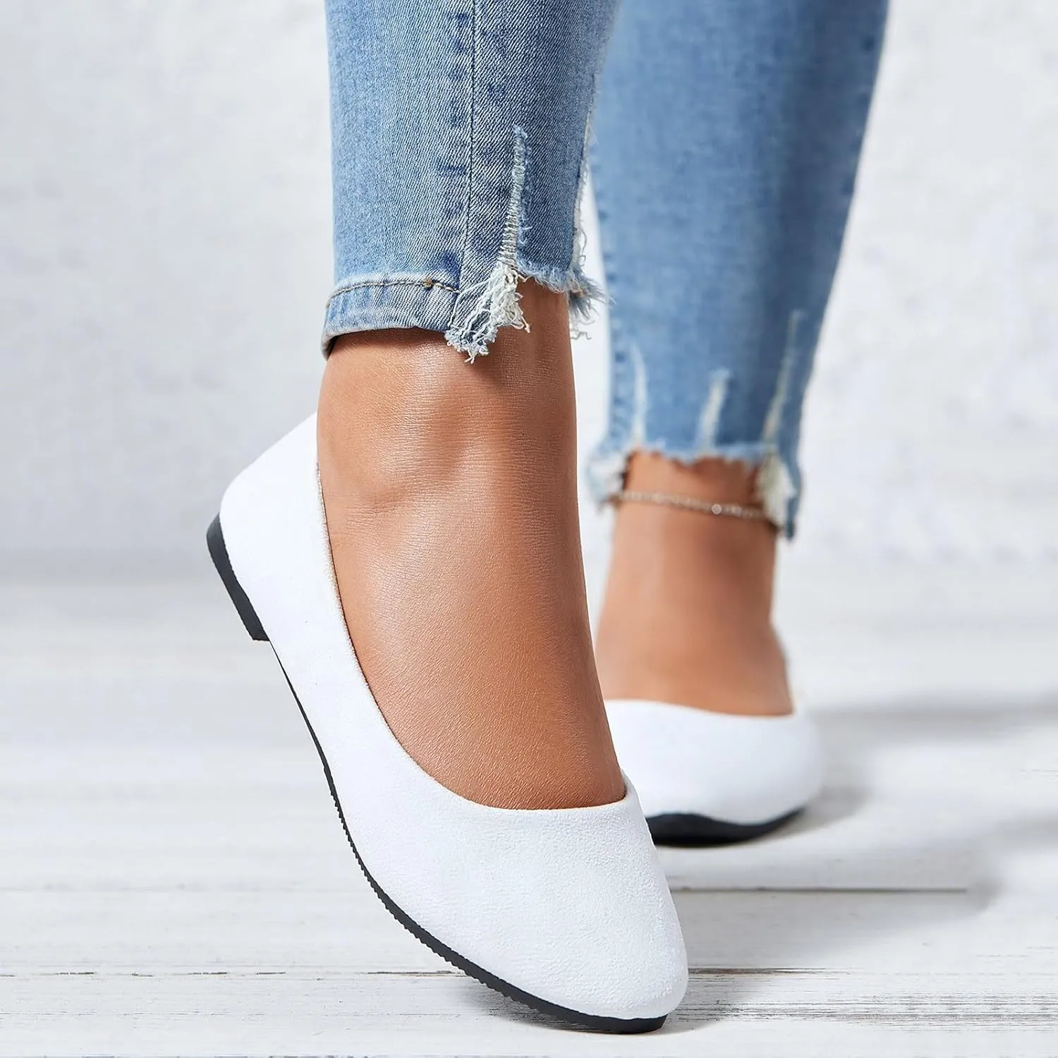 Comfortable & Light-Weight Flat Women's Shoes Pointed Toe Ballet Shoes for Women Slip On Comfortable Dress Work Walking Casual