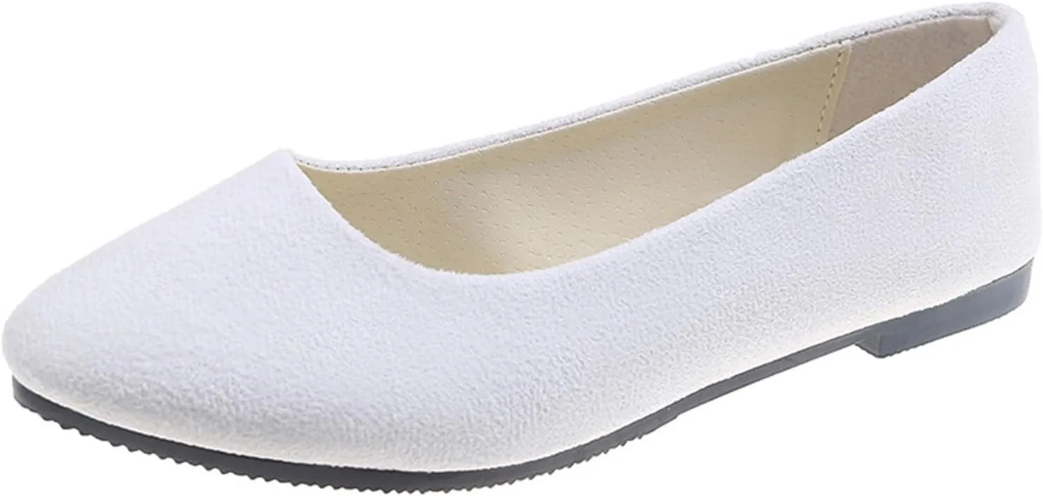 Comfortable & Light-Weight Flat Women's Shoes Pointed Toe Ballet Shoes for Women Slip On Comfortable Dress Work Walking Casual