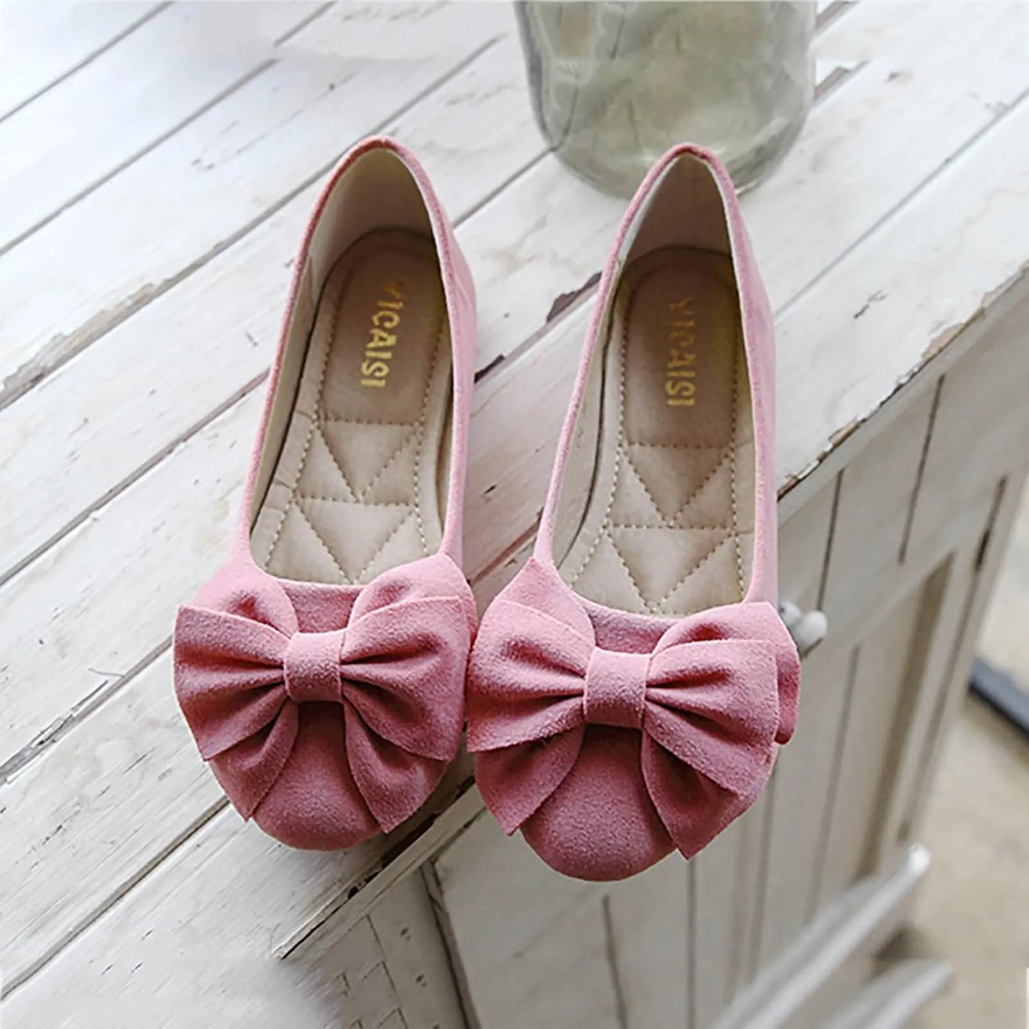 Comfortable & Lightweight Loafers Women Singles Shoes Flat Shoes Bowknot Casual Slip On Work