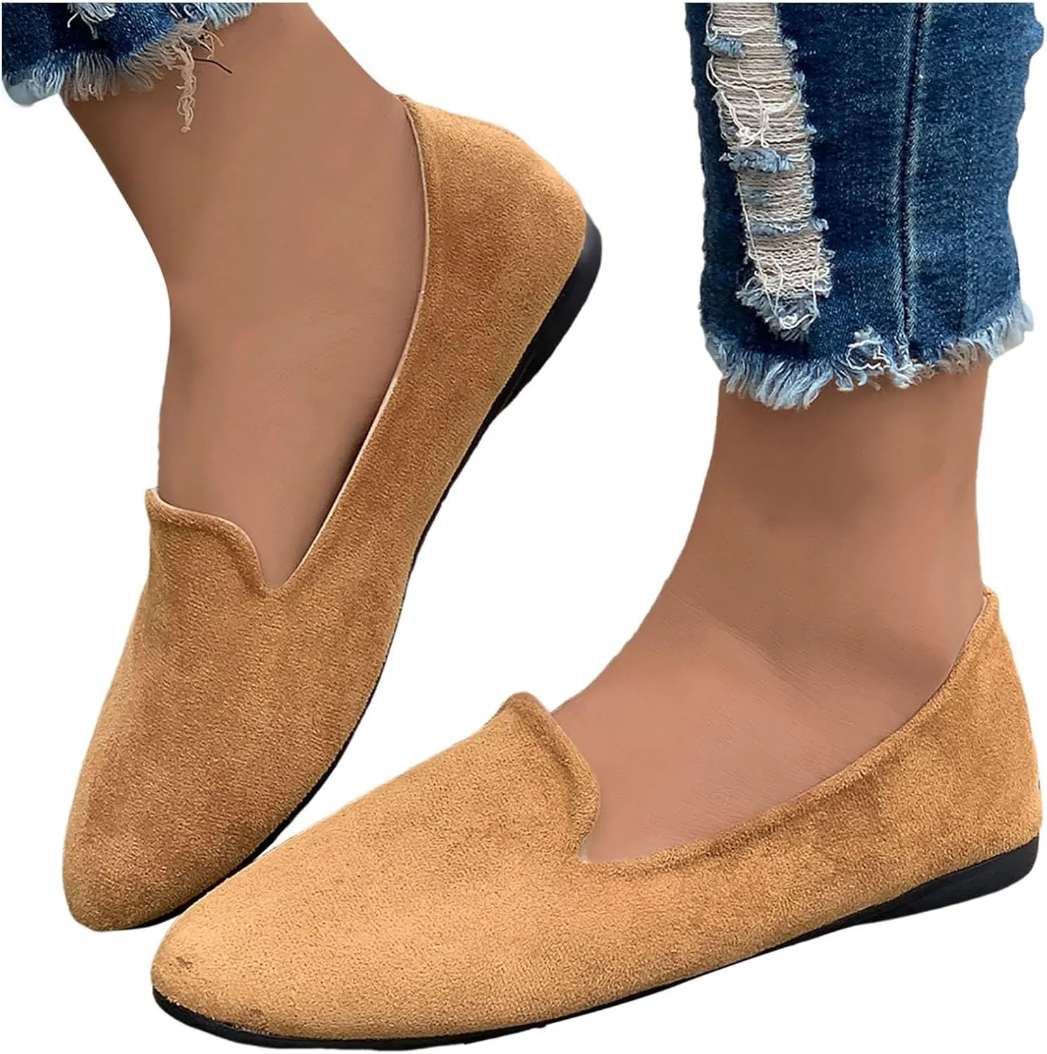 Comfortable Work Shoes Round Toe for Women Dressy Comfortable Slip On Dress Business Casual Shoes for Women