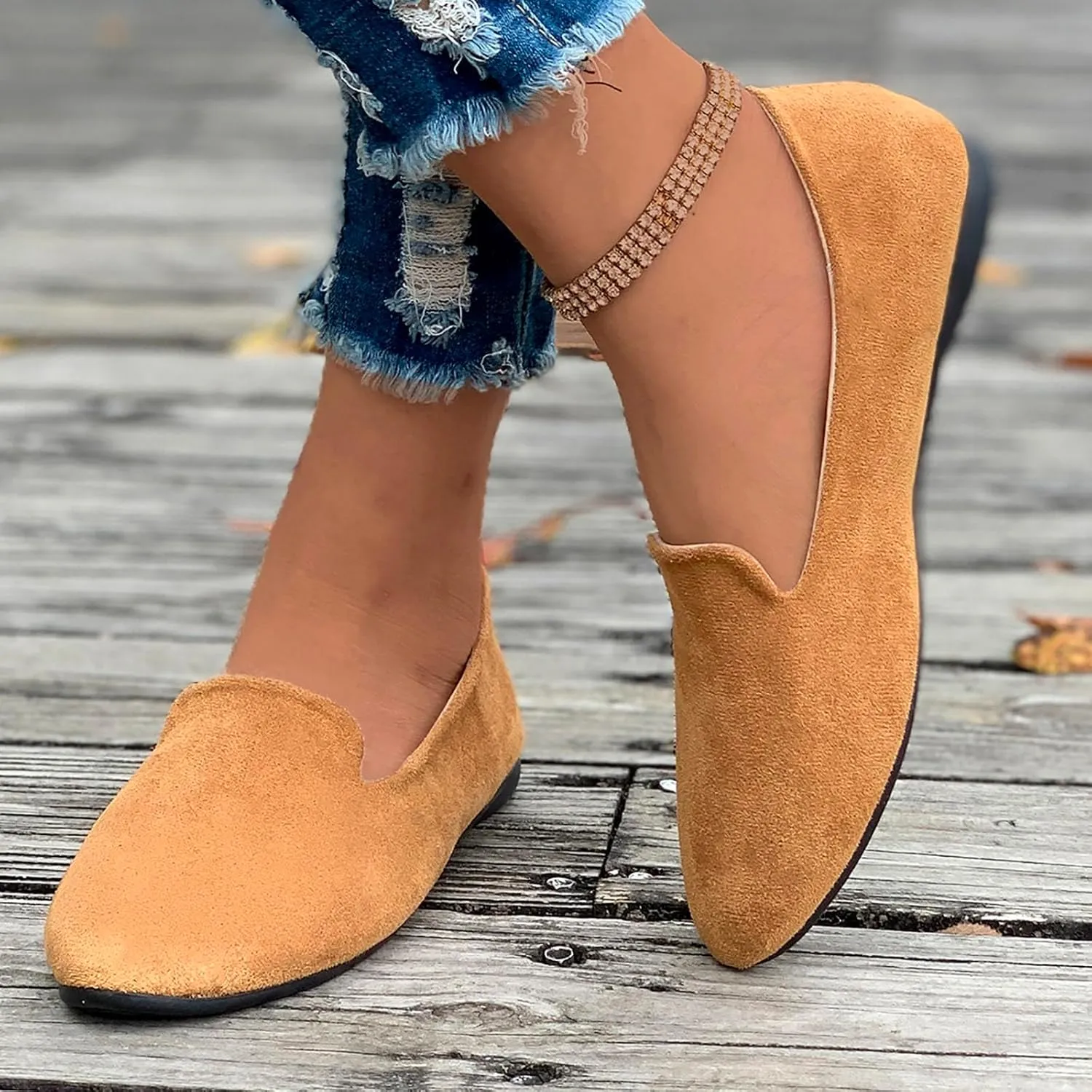 Comfortable Work Shoes Round Toe for Women Dressy Comfortable Slip On Dress Business Casual Shoes for Women