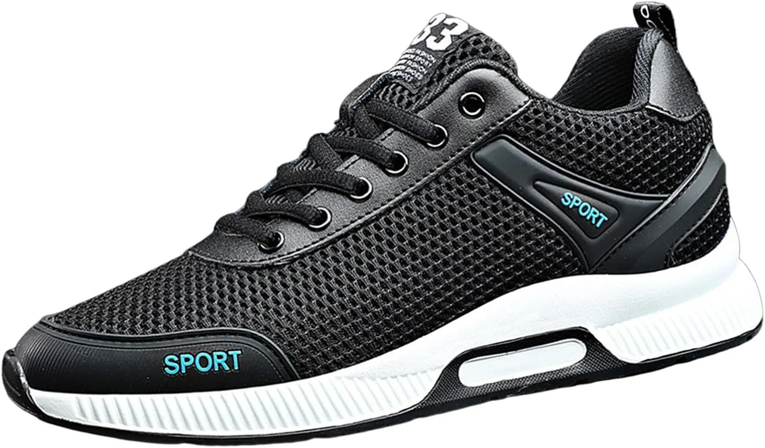 Couple Men's Elevator Shoes Men's Casual Mesh Trainers Lightweight Breathable Lace Up Sports Mens Sneaker Socks Low Cut