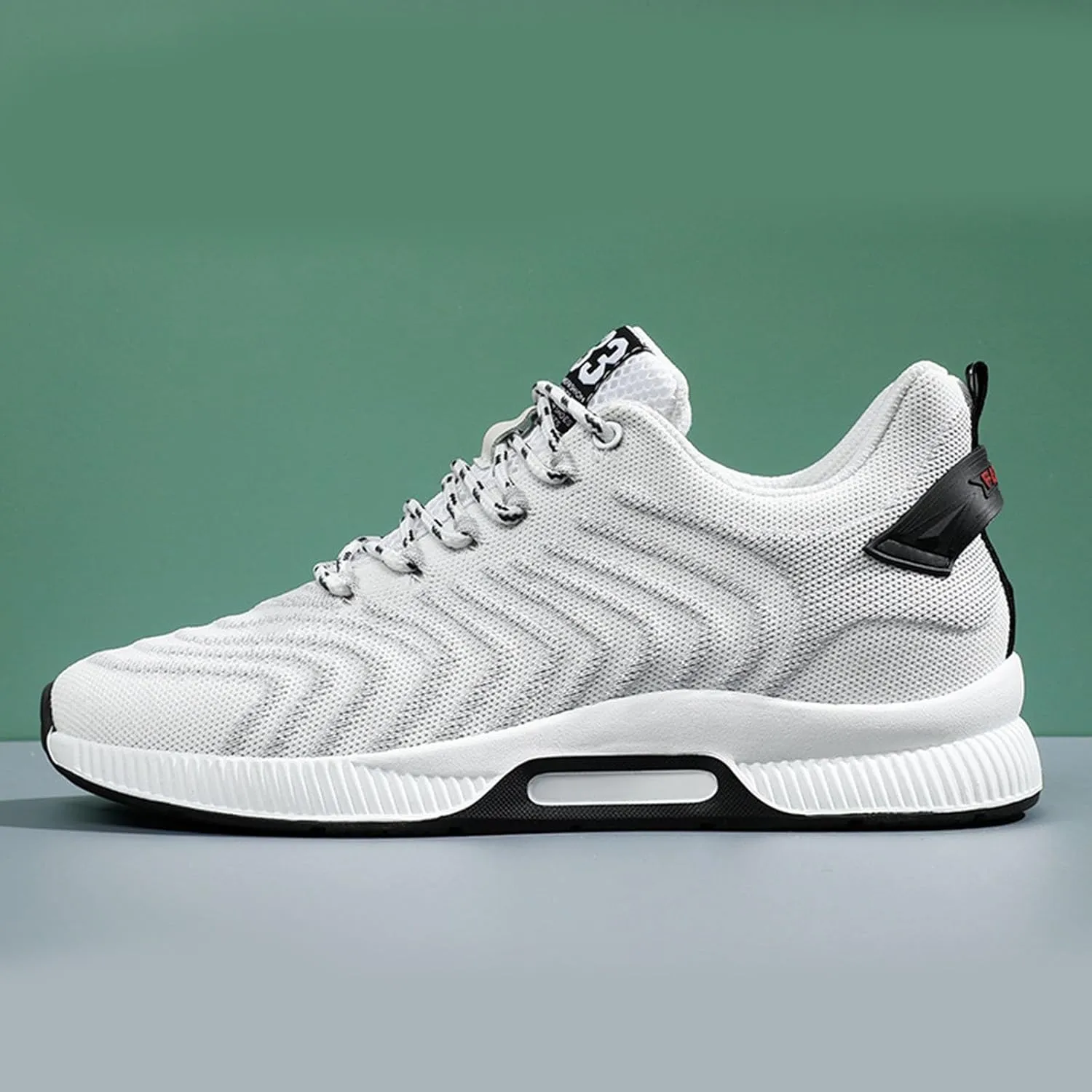 Couple Men's Elevator Shoes Men's Casual Mesh Trainers Lightweight Breathable Lace Up Sports Shoes with Hidden Lift Heel for Men Cm Mens Sneaker Boots Size 9