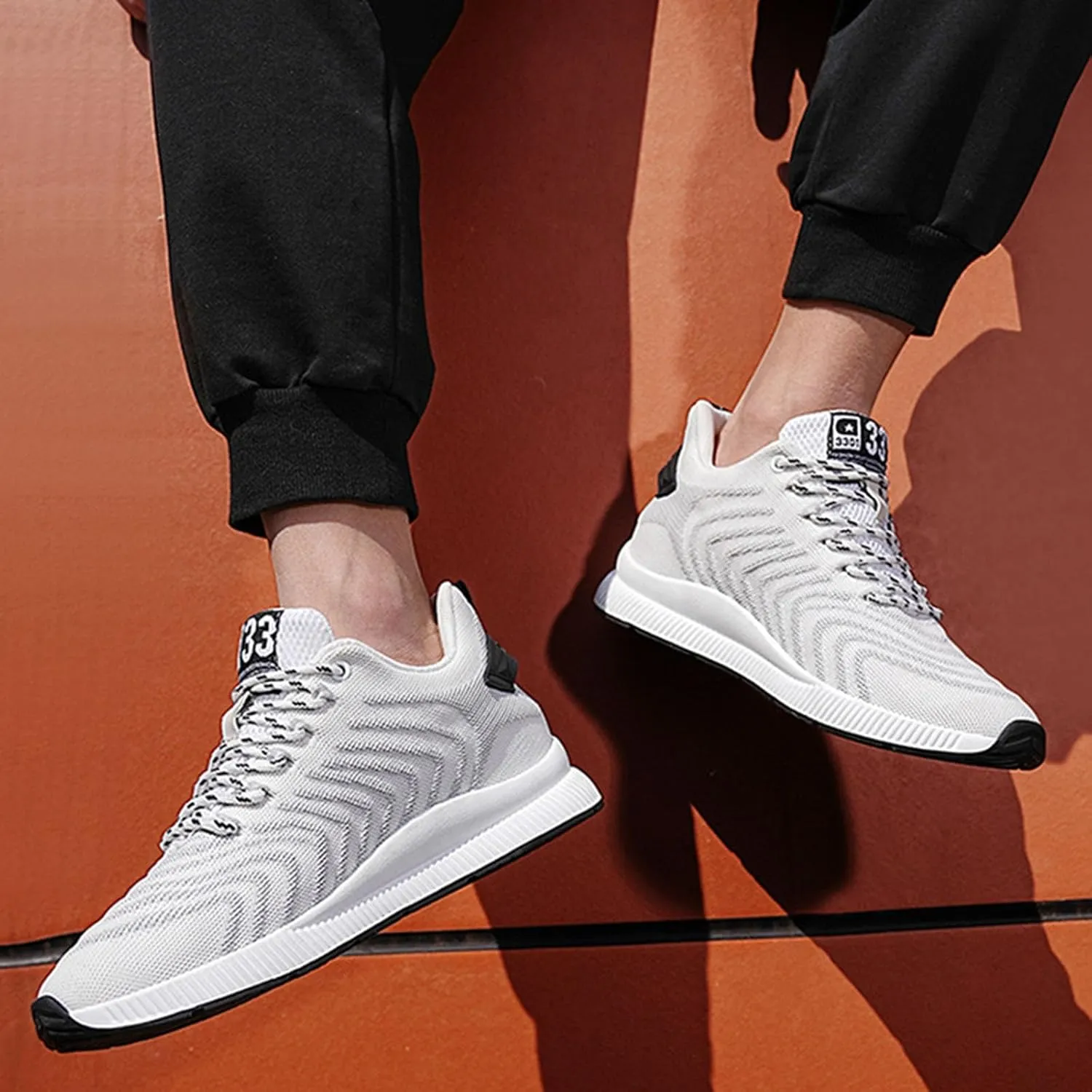 Couple Men's Elevator Shoes Men's Casual Mesh Trainers Lightweight Breathable Lace Up Sports Shoes with Hidden Lift Heel for Men Cm Mens Sneaker Boots Size 9