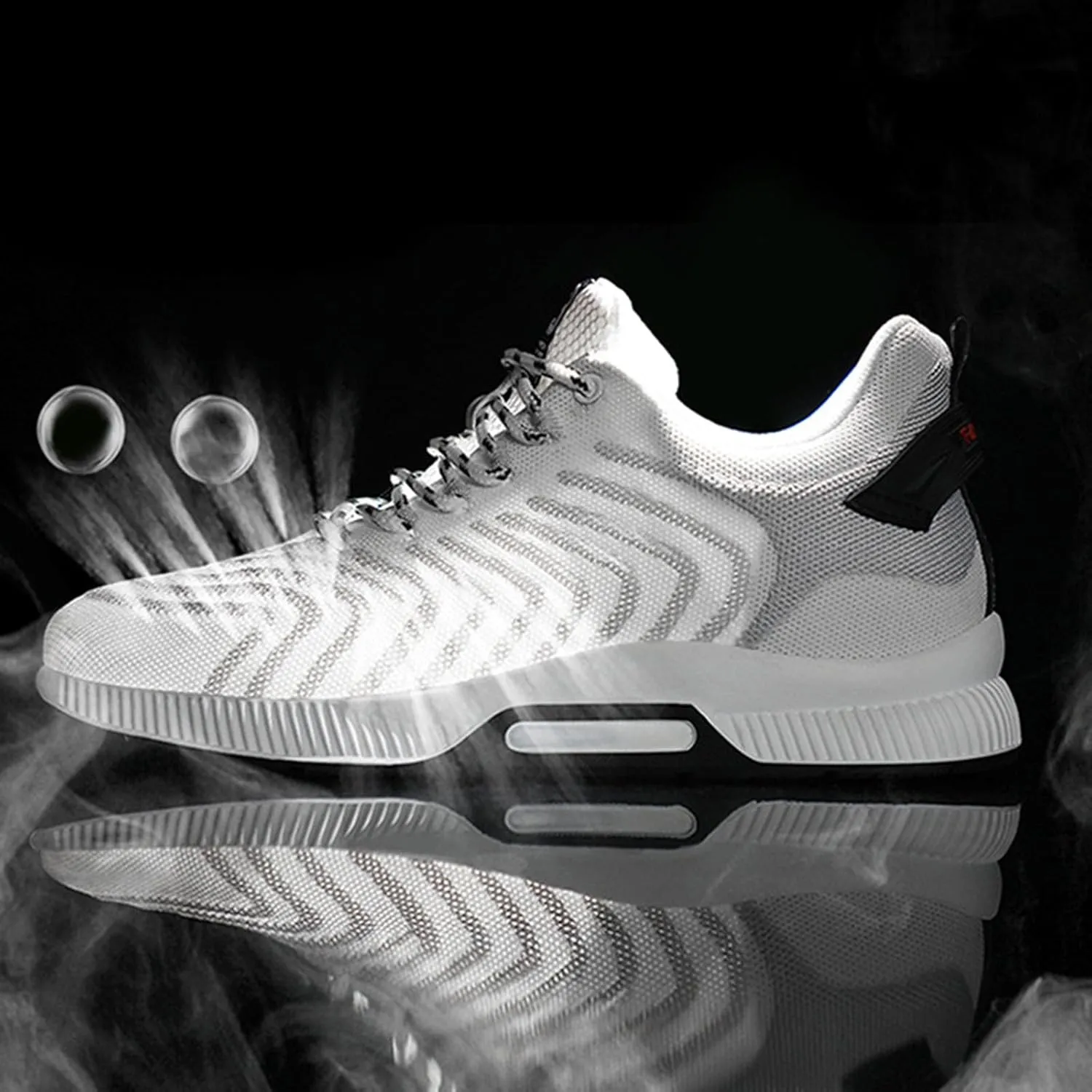 Couple Men's Elevator Shoes Men's Casual Mesh Trainers Lightweight Breathable Lace Up Sports Shoes with Hidden Lift Heel for Men Cm Mens Sneaker Boots Size 9
