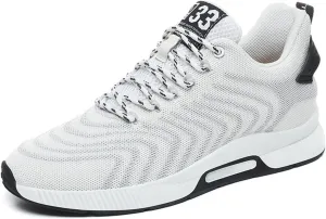 Couple Men's Elevator Shoes Men's Casual Mesh Trainers Lightweight Breathable Lace Up Sports Shoes with Hidden Lift Heel for Men Cm Mens Sneaker Boots Size 9