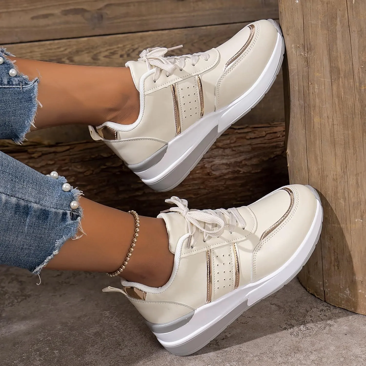 Dress Sneakers Men Mens Running Shoes Men's Casual Slip-on Loafers Wide Toe Box Trendy Casual Platform Loafers for Women Women's Sneakers in White in Wide Width