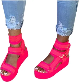 Espadrilles for Women Wedge,2020 Boho Flat Wedge Strappy Sandals Fashion Summer Beach Sandals Espadrille Platform