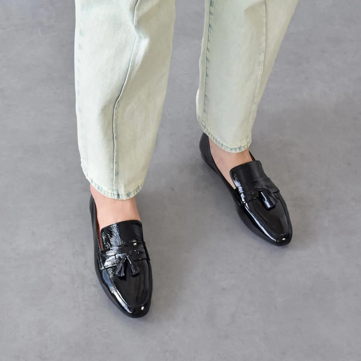 Fabiorconi F41637 Women's Flat Heel Tassel Loafers