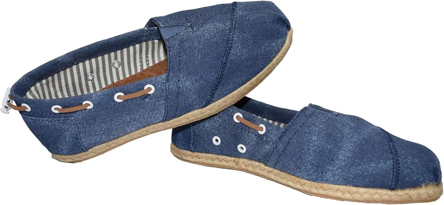 Farasion Women's Canvas Slip-On Shoes with Padded Insole