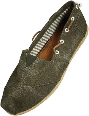 Farasion Women's Canvas Slip-On Shoes with Padded Insole