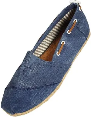 Farasion Women's Canvas Slip-On Shoes with Padded Insole