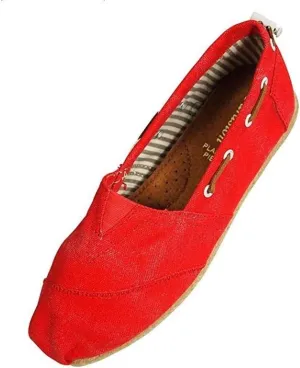 Farasion Women's Canvas Slip-On Shoes with Padded Insole